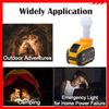Portable LED Work Light For Dewalt 20V Series Lithium Battery E27 Bulb Lamp US