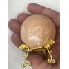 eMystics Selenite Orange Sphere 4-5 cm with Metal Stand