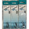 3 Packs Hurricane Snells Baitholder Hooks Size 1 15 LB