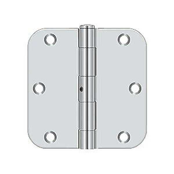 Deltana S35R5N26 3-1/2x5/8 Plain Bearing Mortise Door Hinge Polished Chrome Pack