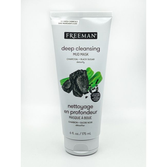 Freeman Deep Cleansing Mud Mask Charcoal Black Sugar Detoxify