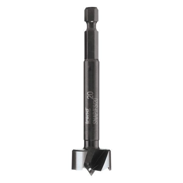 Trend Snappy 20mm Forstner Bit for Accurate Hole Drilling, Quick Release System Compatible, SNAP/FS/20