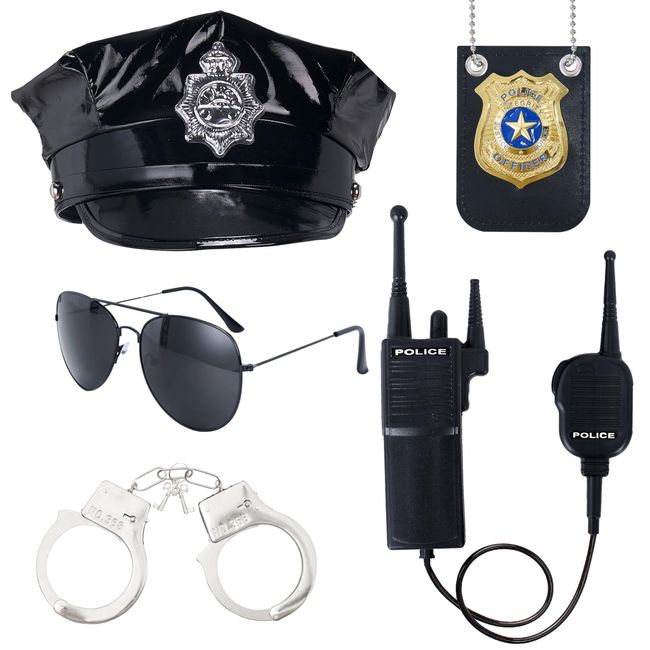 Spooktacular Creations Police officer Role-Playing Accessories Set for Adults, Kids, Detective Dress-Ups, Halloween Costume