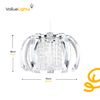 Ceiling Shade in a Chrome Finish with Clear Acrylic Droplets