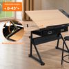 Adjustable Drafting Drawing Table Craft Tiltable Tabletop with Stool Cozy Stool