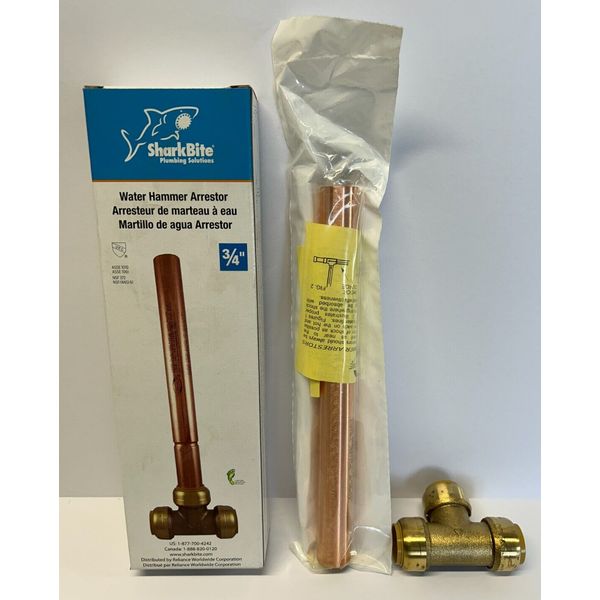 NEW SharkBite 3/4" Copper Tee Water Hammer Arrestor Push to Connect #22632