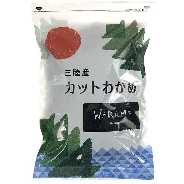 Sanriku Cut Wakame Seaweed 4.2 oz (120 g) Dried Wakame Seaweed 10 Times Increased by 10 Times, Easy Storage, Long Term Storage, Miso Soup, Easy to Eat, Store at Room Temperature, Seaweed, Zipper Included