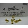 #4x1/4 Flat Head Phillips Wood Screws Solid Brass (500)