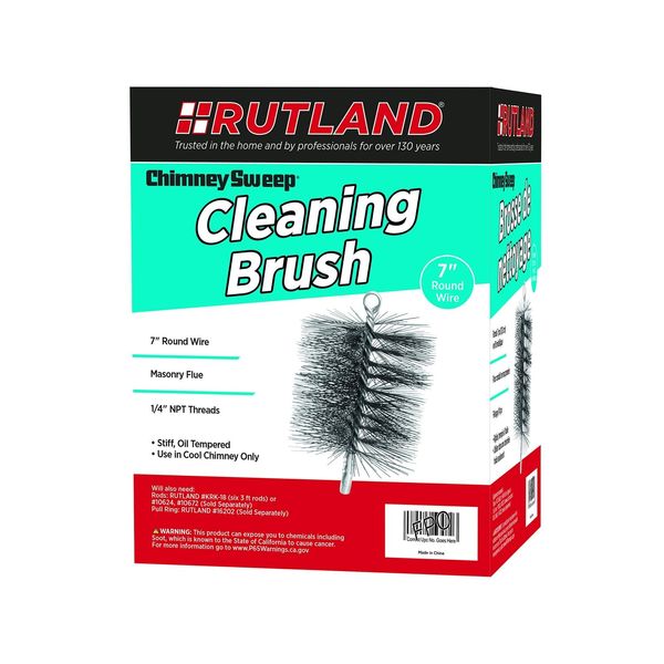 16407 7" Round Chimney Cleaning Brush (Packaging may vary)