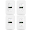 4 Pack Smart Dimmer Light Switch Works With Alexa Google Home Neutral Wire Needs