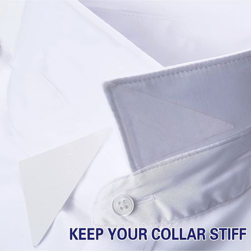 Collar Stays for Polo Shirts 60 Pcs, No Curl Collar Polo Shirt Collar Stays, Polo Shirt Collar Fixed, Great for Any Shirt with a Collar, Shirt Stays for Men & Women, Reusable