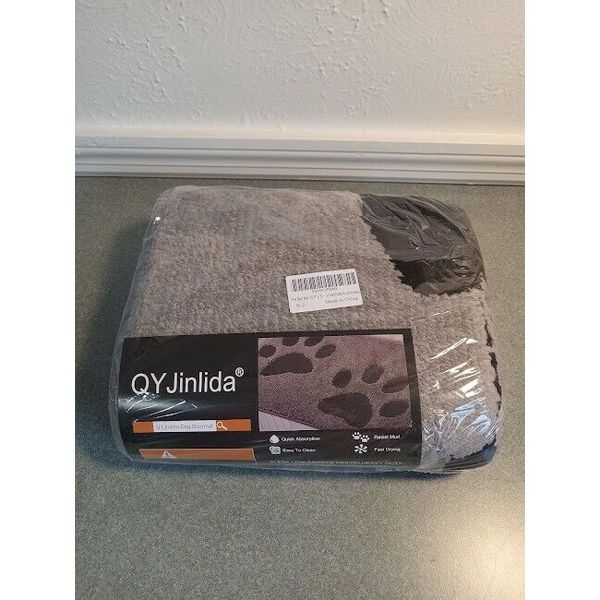 Grey QY Jinlida Dog Door Mat 19.5" x 31.5" Pet Bed Mat