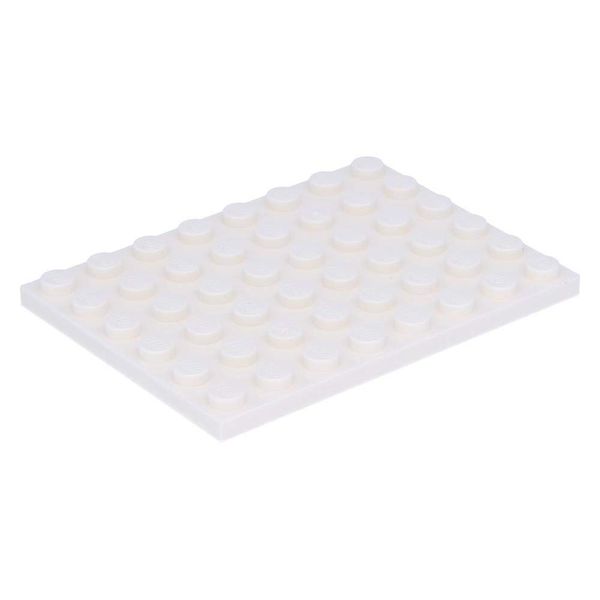 10 x LEGO® Plate 6 x 8 White