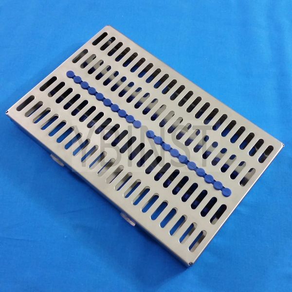 STAINLESS STERILIZATION CASSETTE RACK BOX  FOR 20 SURGICAL DENTAL INSTRUMENTS