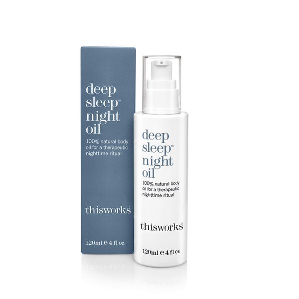 This Works Deep Sleep Night Oil, a Non-Greasy Body Oil Infused with the Signature Superblend of 6 Essential Oils Including Lavender, Camomile & Vetivert, 120ml