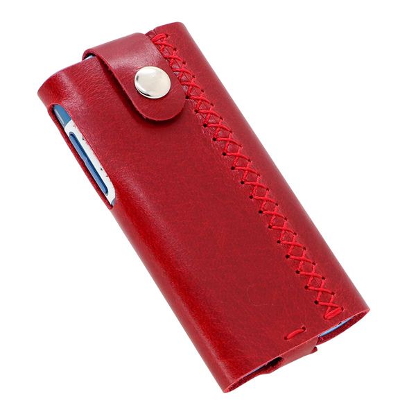 CaseGuider Glow Hyper Air Case, Glo Hyper Air Case, Genuine Leather, Handmade Product, Cowhide Leather, Glow Hyper Air Cover, Electronic Cigarette Case, Glow Hyper Case, Protective Case, Simple, red