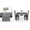 KnBoB Valentines Day Runner for Table, Triangle Pattern Black White for Farmhouse Kitchen, Dinner 12X55 Inch