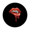 Red Lips Vampire Fangs Teeth Bite Dracula Halloween PopSockets Swappable PopGrip