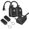 DEWENWILS 3Pcs Outdoor Indoor Wireless Remote Control Outlet 12 Remote 100FT