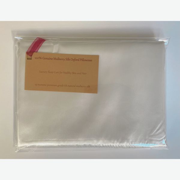 100% GENUINE MULBERRY SILK PILLOWCASE. GRADE 6A 19 MOMME. HAIR SKIN HEALTH WHITE