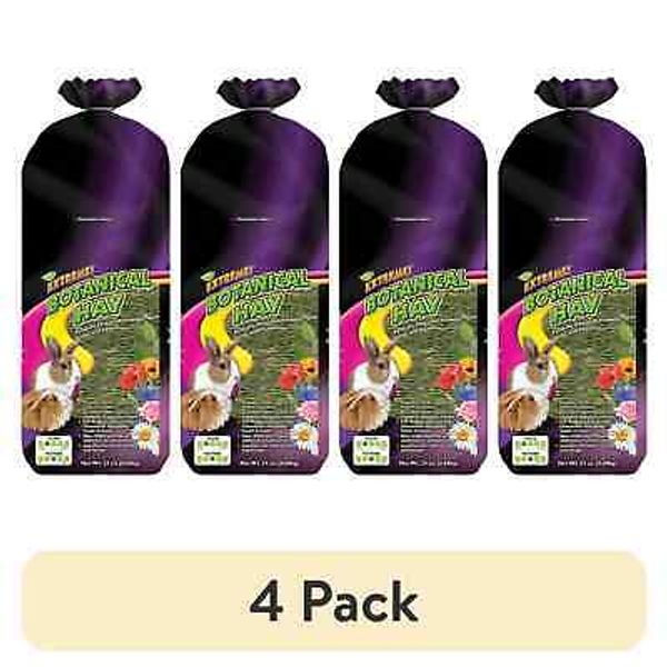 (4 pack) Botanical Hay, Small Animal Food, 24 oz