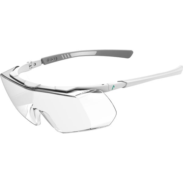 ACE Evo OTG Arbeits-Brille für Brillenträger - Über-Schutzbrille für Kosmetik, Medizin & Labor - EN 166 - Weiß - 1er Pack