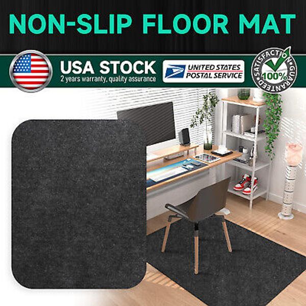 Grey Office Chair Mat for Hard Wood Floor Desk Mat for Home Mat Non-slip 1PC