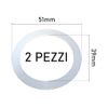 Universal Coffee Maker Gasket and Filter for Moka Spare Parts (2x Silicone Seal Ring + 1x Steel Filter) (1 Cup)