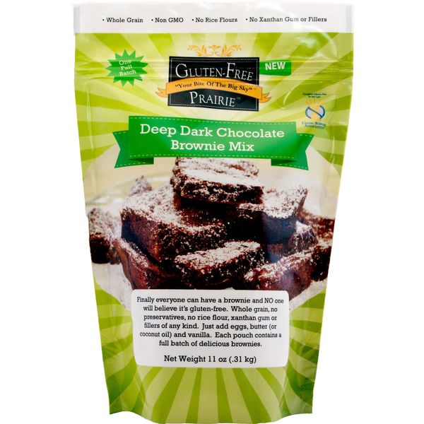 Gluten-Free Prairie Deep Dark Chocolate Brownie Mix, Certified Gluten Free Purity Protocol, Non-GMO, 11 Ounces (Pack of 2)