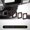 Nilight 6 Pack-Multiple Size Combination 2Inch Hitch Receiver Silencer Pad