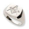 LoveSilver - Sterling Silver Mens Masonic Ring In Gift Box - Size S