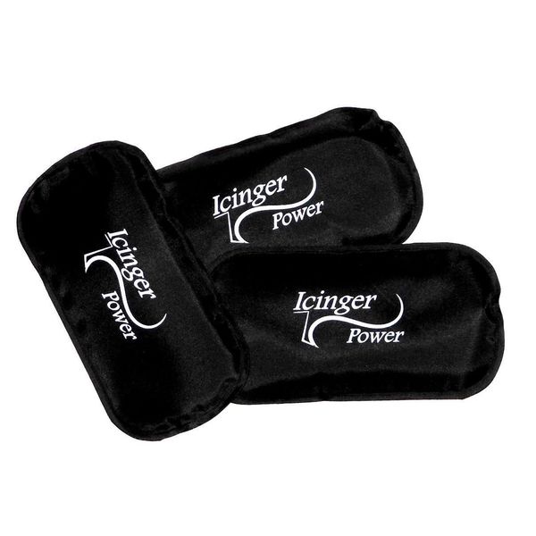 3 Hot Cold Gel Packs - Icinger Power - 18x9cm (7.5x3.5") - 160g (7oz) - Resistant Nylon Wrapping