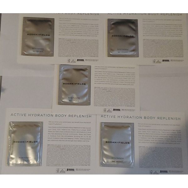 Rodan + Fields ACTIVE HYDRATION BODY REPLENISH Sample Packet 10 Cards FRESH New