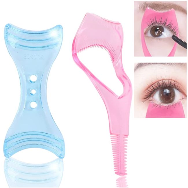 2 Pcs Ladies Eyeliner Template Mould Makeup Eyelash Tool Mascara Applicator Guide Mascara Protector Tool for Women Girls