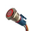 ESUPPORT 12V Car Vehicle Blue LED Light Main Beam Push Button Stainless Steel Toggle Switch Socket Plug Wire 19mm