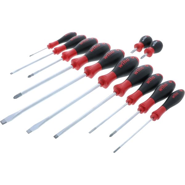 Wiha 30297 12-Piece Slotted and Phillips Screwdriver Set with Soft Finish