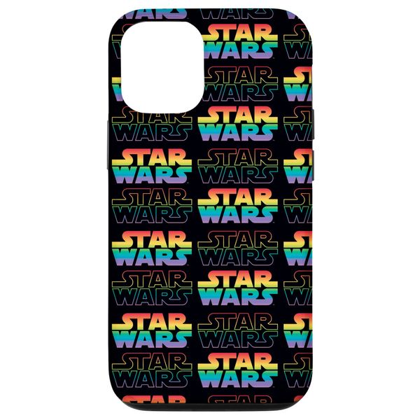 Hülle für iPhone 15 Pro Star Wars Gradient Rainbow Schwarz