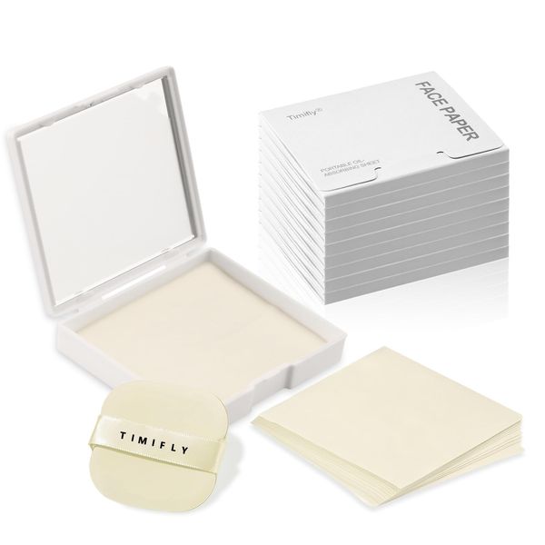 Facial Blotting Papers with Organizer, 1000 pieces Gardenia oil blotting sheets, long-lasting oil control (Cape Jasmine)