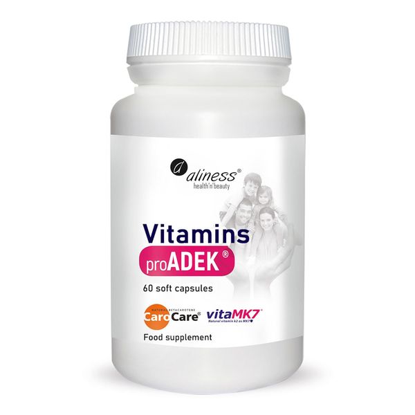 Pro ADEK®, vitamins A, D, E, K, fat soluble vitamins, 60 capsules, Aliness