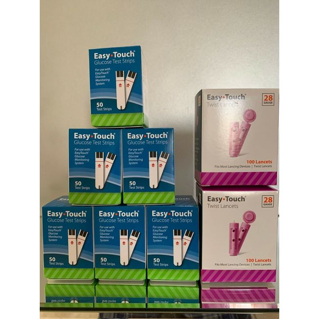 Easy Touch Blood Glucose Test Strips 300 CT  PLUS 200 LANCETS.  EXP 05/2025