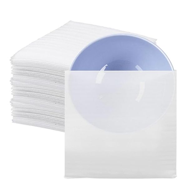 HEmlSkron 50 Pcs Foam Pouches, Cushion Foam Pouch for Moving and Storing, Convenient to Use, Making Packaging and Transportation Easier,Packaging Material (50, 8‘’X12‘’)