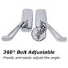 Rectangle Motorcycle Rear View Side Mirrors For Harley Street Glide Road King US