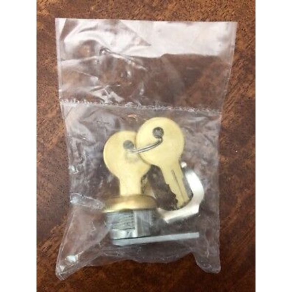 GOLD DESK/DRAWER/CABINET LOCK WITH 2 KEYS