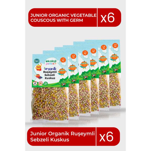 Organik Ruşeymli Sebzeli Kuskus 250gr 6Paket Couscous with Organic Wheat Germ Vegetables250gr6pack