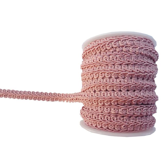 1/2 Inch Gimp Braid Trim 15 Yards for Upholstery Costume DIY Crafts(Dusty Pink Powder 1026)