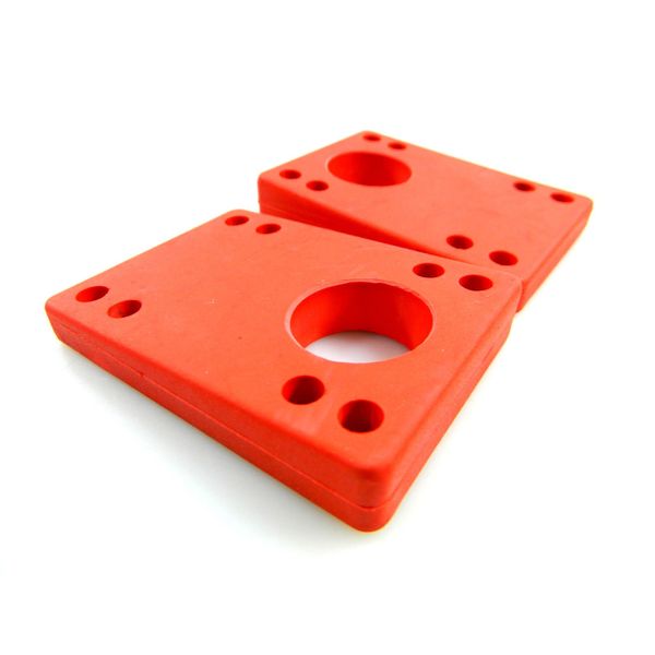 Blank Angled Wedge Rubber Riser Pads 5/16"-9/16" (8mm-14mm) (Red)