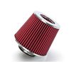 Red Cold Air Intake Cone Replacement Performance Washable Clamp-on Dry Filter (3")