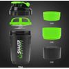 ✯✯✯2 Pack✯✯✯16 Oz Protein Shaker Bottle with 3 Layer Twist Off Design