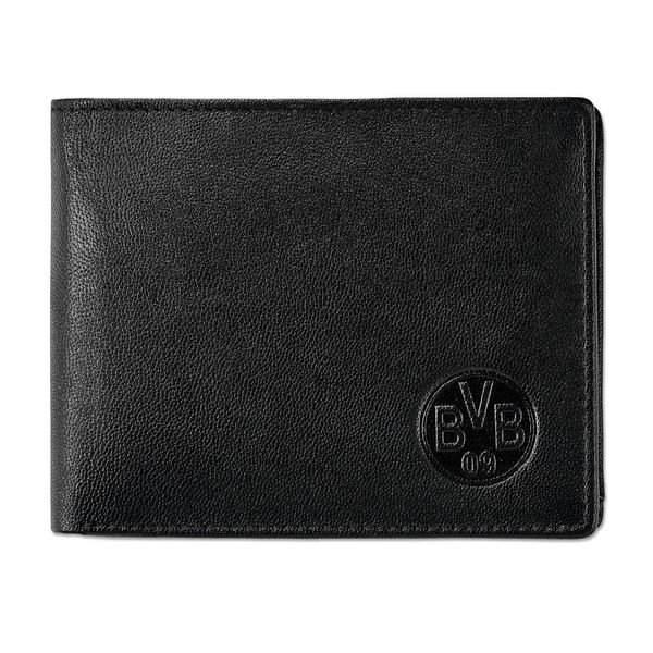 Borussia Dortmund BVB 09 BVB Leather Wallet, black