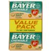 Bayer Chewable Aspirin Low Dose 81mg Orange Flavor - Value Pack,36 Count (Pack of 3)